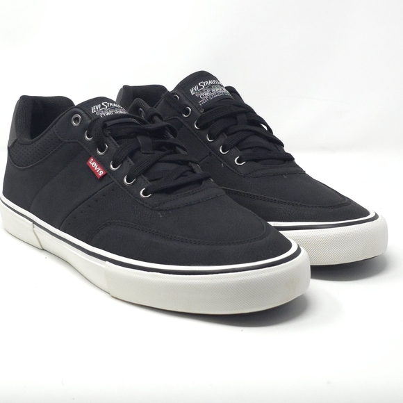 Levi’s Drive Lo Black Synthetic Leather Lace-Up Sneakers Size 11M - Picture 2 of 11